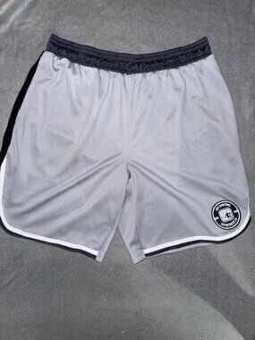 AND1 Gray Black Athletic Mesh Shorts Mens Size XL Lightweight Basketball
